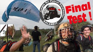 Final test to become a paramotor pilot at Kalaweit INDONESIA !