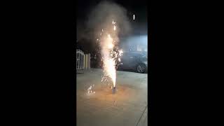 Play fireworks first time (scary exciting) at home 🎆