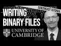 Writing binary files: a tutorial in C and Python (security@cambridge screencast)