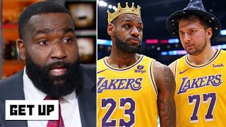 GET UP | Perk is hyped on Luka Doncic makes Lakers debut, clicks with LeBron James in rout of Jazz