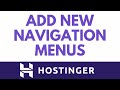 Add Navigation Menus In Hostinger Website Builder Step By Step