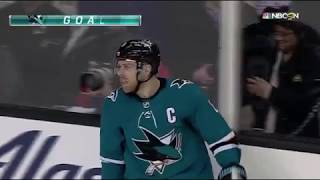 Joe Pavelski 2nd Goal vs CHI 03-01-2018