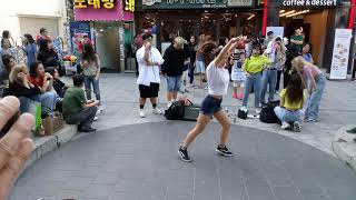 일본댄스팀 륜느(Lune)게스트 Misha Seo(미국인)공연/부메랑(Boomerang)-워너원(Wanna One) 190531 홍대(HongDae) Busking