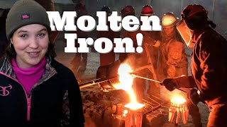 Molten Iron! | First FE - male Run Iron Pour in Peoria, IL | Black Dog Metal Arts | Cast Iron Gypsy