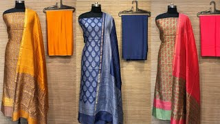 #9.LINEN SATTIN PARTY WEAR CHURIDAR MATERIALS /BUY ONLINE