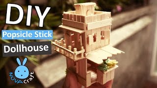 Popsicle stick House building | How to make Nice and Easy Popsicle Sticks mini House Architecture