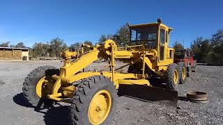Starting the gas pony motor on a 1955 Cat 12 Grader