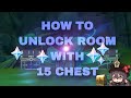 How to open this room with 15 chests in Sumeru |Genshin Impact|