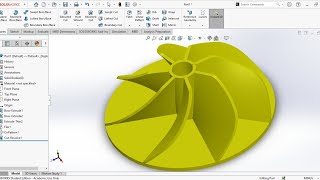 Impeller Design in Solidworks Tutorials #cad #solidworks