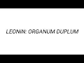 leonin organum duplum