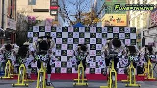 점마 눈데 때깔 나노?⭐ [ FlyUpNow - 아리랑 + 애국가 ] 펀스피닝 스피닝공연🚴‍♀️