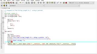 Program to Find String Length in C using a pointer