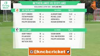 🔴LIVE: Netherlands vs Scotland - 2nd ODI | Royal Dutch Cricket | 20-05-2021