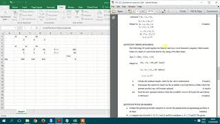 Simplex method excel maximization