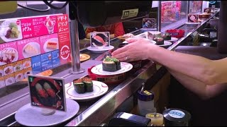 Hi-Tech Sushi Train at Sushiro---Japanese Lunch #15 - ! スシロー！