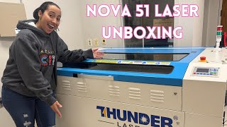 I Got A Laser for My Embroidery Business! Unboxing Thunder Laser Nova 51 100