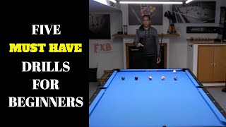 Five Drills for Beginner Pool Players - (Free Pool Lessons)