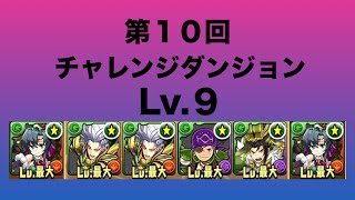 【パズドラ】チャレンジダンジョンLv.9 ヴェルダンディPT