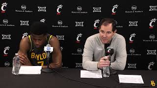 Baylor Basketball (M): Postgame at Cincinnati (Scott Drew and VJ Edgecombe) | February 25, 2025