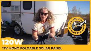 The Lightweight 120W 12V Mono Foldable Solar Panel | BougeRV