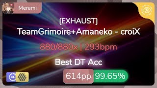 Merami | TeamGrimoire+Amaneko - croiX [EXHAUST] +HDDT 99.65% {#1 614pp FC} - osu!