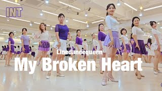 My Broken Heart Line Dance l Intermediate l 마이 브로큰 허트 l Linedancequeen