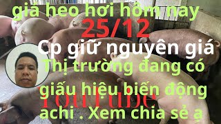 Giá heo hơi hôm nay 25/12/2024 . CP giữ nguyên giá . Thị trường đang có giấu biến động.achi nhé