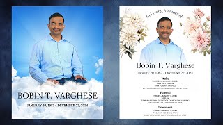 Wake Service | Bobin T. Varghese  | Video by Sarigama International (917) 560-9194