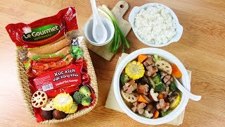 Cách nấu Canh xúc xích Việt xông khói rau củ - Cooky TV