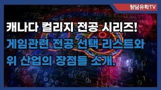 캐나다 게임산업의 장점들과 컬리지에서 선택할 수 있는 전공들 소개!