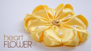 Amazing HEART FLOWER with Ribbon: Easy \u0026 Creative Tutorials