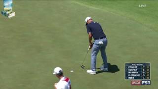 PRO GOLFER MISSES TAP IN