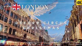 CENTRAL LONDON Christmas🎄 Hamleys Regent St ➜ Soho Carnaby St ➜Liberty ➜ Oxford St Walking Tour 4K