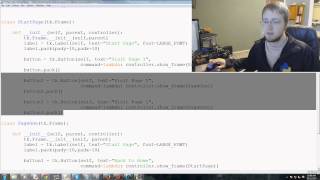 Multiple Windows/Frames in Tkinter GUI with Python - Tkinter tutorial Python 3.4 p. 4