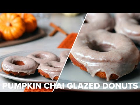 Pumpkin Chai Glazed Donuts Recipe by Tasty