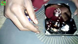 Opening & Destroying Hard Drive open HDD internal parts