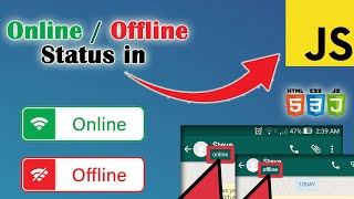 Detect Online Offline Internet Status using JavaScript | Realtime Status Indicator