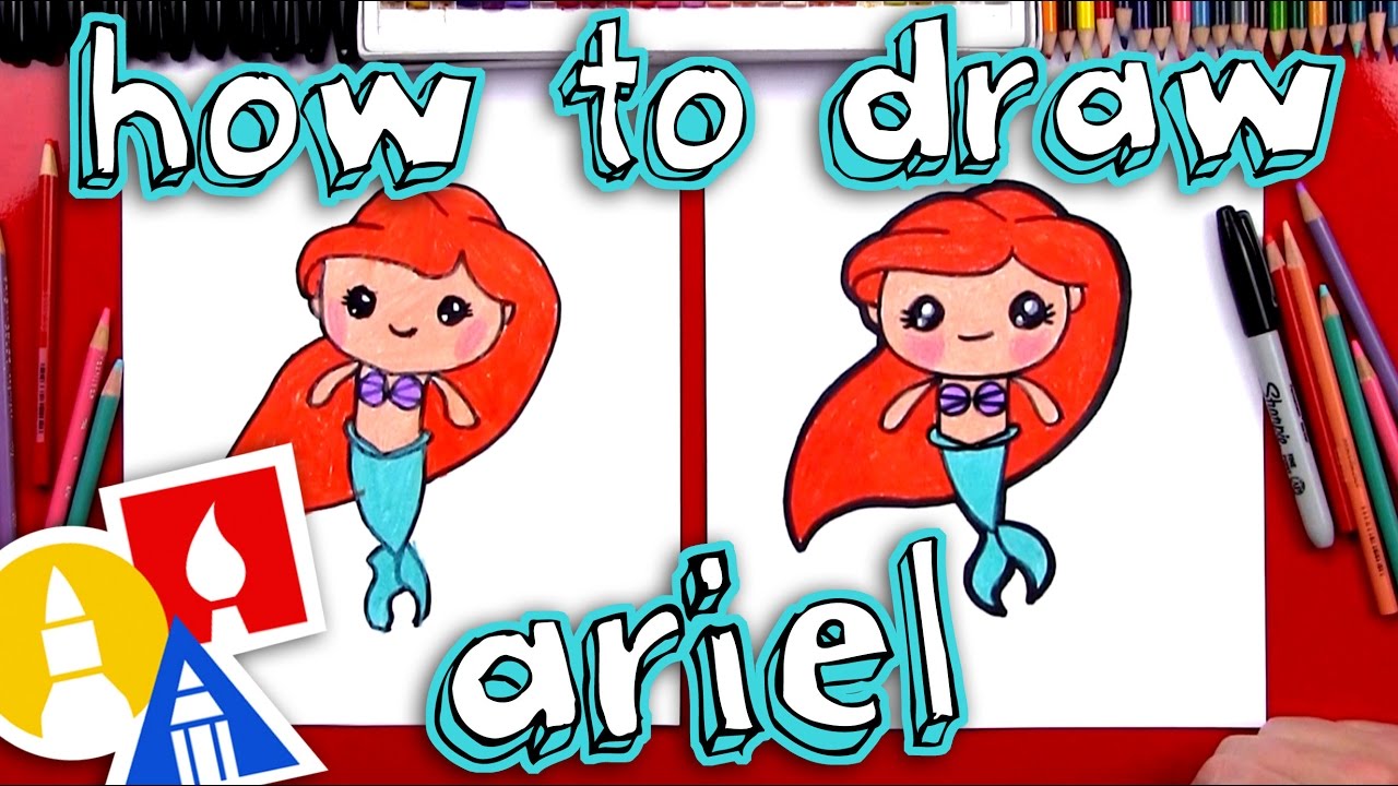How To Draw Ariel The Little Mermaid Youtube