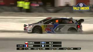 Rally Sweden 2014 - SS1 - Ogier vs Kubica