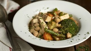 Estofado de tofu, garbanzos y verduras - Recetas Nestlé Cocina