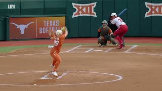 Texas college softball pitcher Sophia Simpson strikes out Jocely Alo