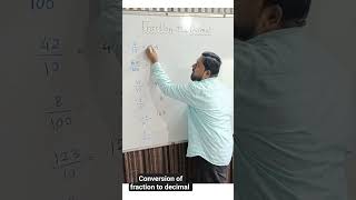 Fraction to Decimal | How to convert fraction to Decimal | #decimal #fraction #shorts