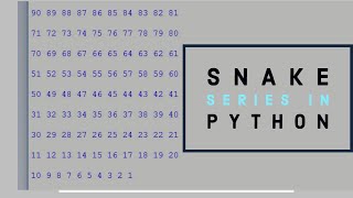 Snake Ladder series in python
