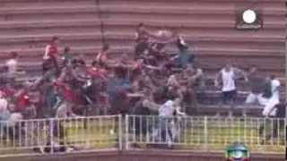 Brazil stadium war: Massive violence as football fans clash at Atletico vs Vasco game