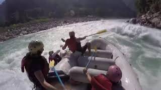 River Rafting Rishikesh Rafters flying off on the massive Wave🌊  golfcourse purified rappid ,