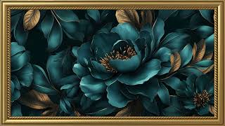 Vintage Luxury Peonies Painting | Gold Frame TV Art | Art Screensaver for TV 2 Hrs