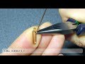 ワイヤーとラインストーンで★簡単なペンダントトップの作り方【ワイヤーアクセサリー】how to make wire pendant top with rhinestone easy tutorial