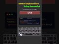 Detect key press using javascript