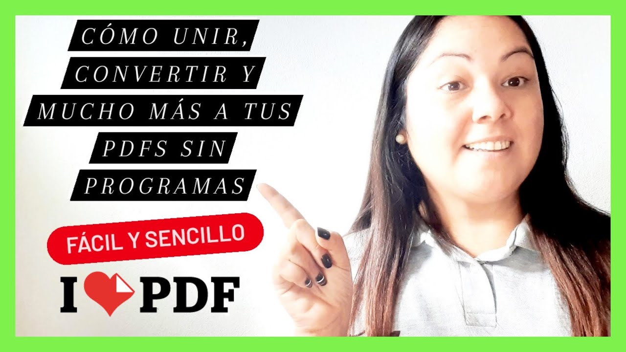 CÓMO UNIR, DIVIDIR, COMPRIMIR ARCHIVOS PDFS SIN PROGRAMAS - YouTube