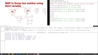 Swap Two Number in Python | Swap Two Variables in Python | Python Tutorial for Beginners in Hindi 23